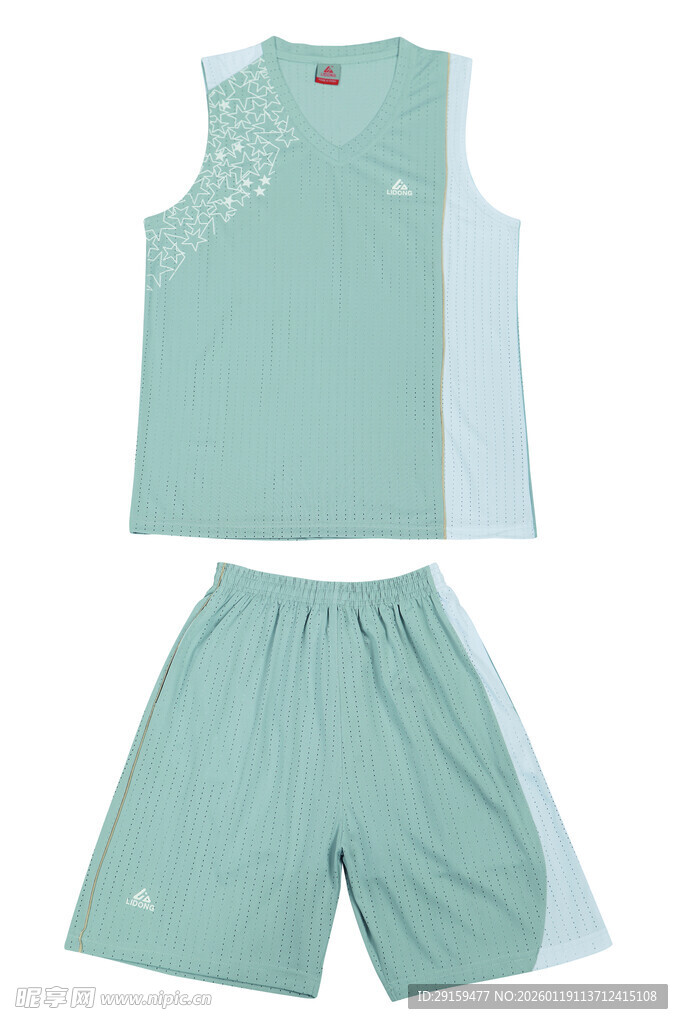 薄荷绿运动背心短裤套装