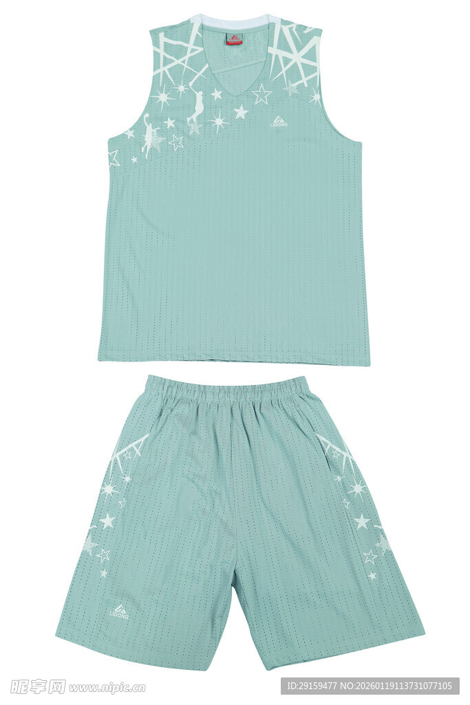 薄荷绿无袖上衣短裤套装