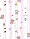粉色小熊卡通图案壁纸
