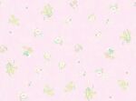 粉色底绿植碎花图案背景