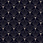 深蓝色扇形几何图案纹理