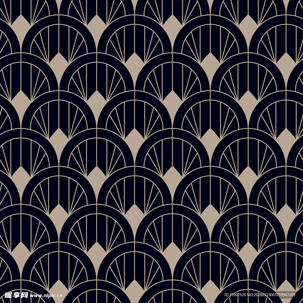 几何扇形图案纹理背景