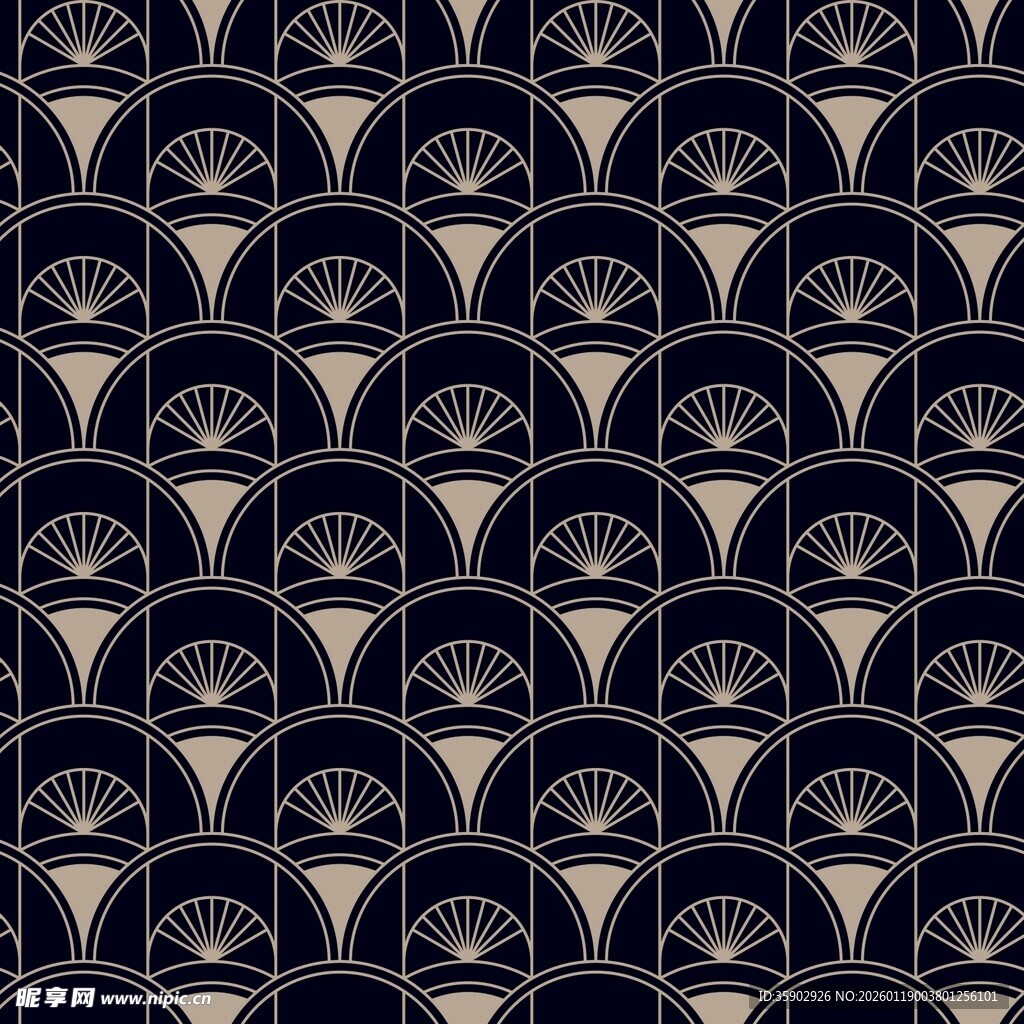 几何图案复古风无缝纹理