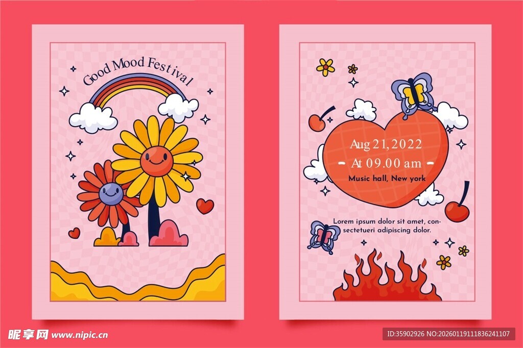 可爱创意卡片设计图案