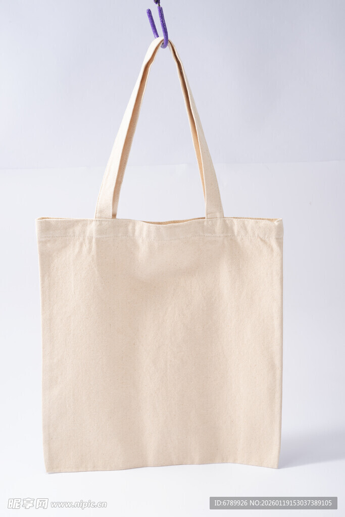 简约米色手提帆布袋