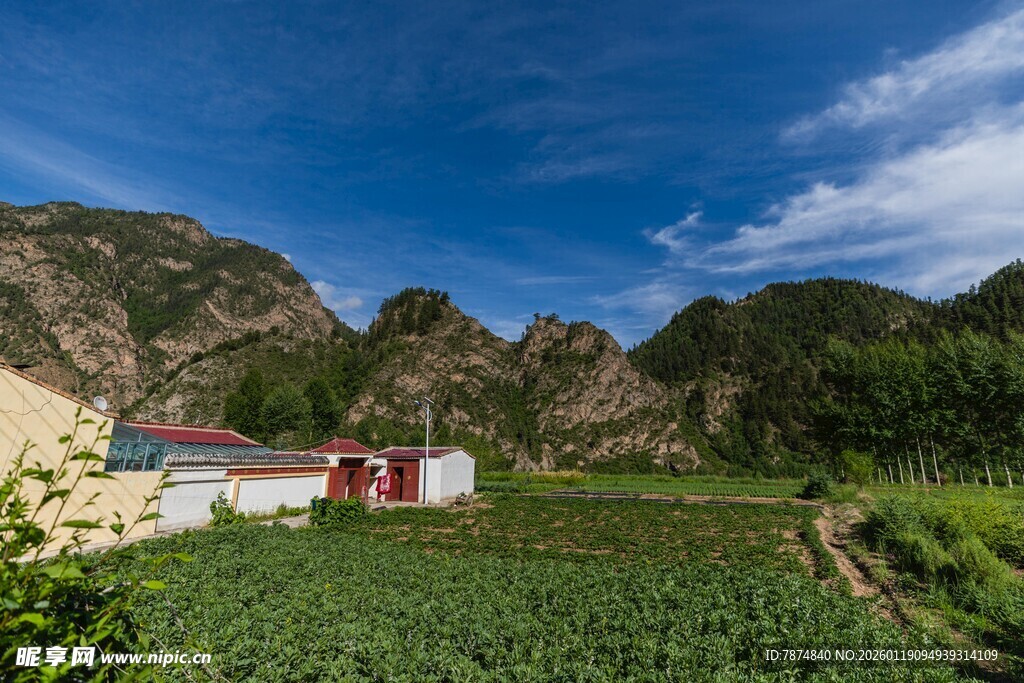 山间田园风光美景