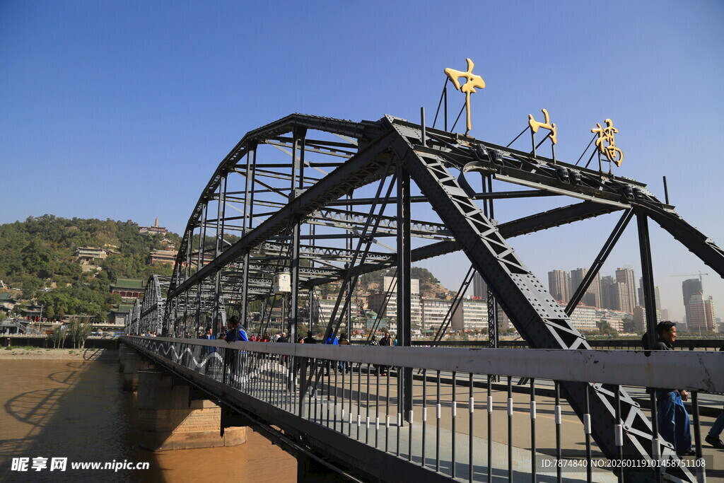 兰州黄河铁桥风景