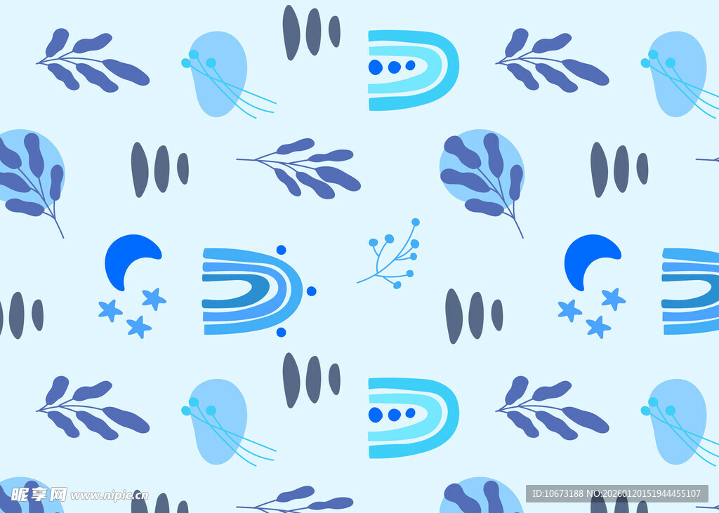 蓝白简约抽象图案背景