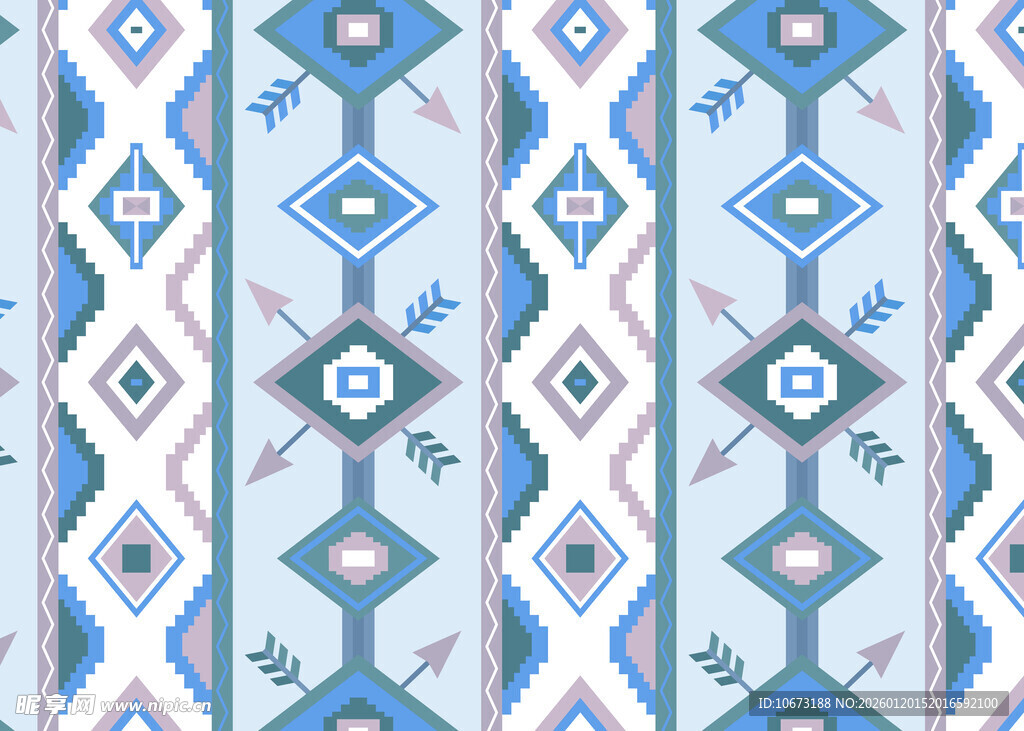 蓝白几何图案底纹设计