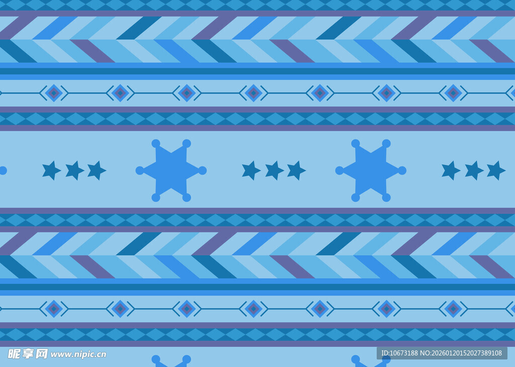 蓝色几何星星图案纹理