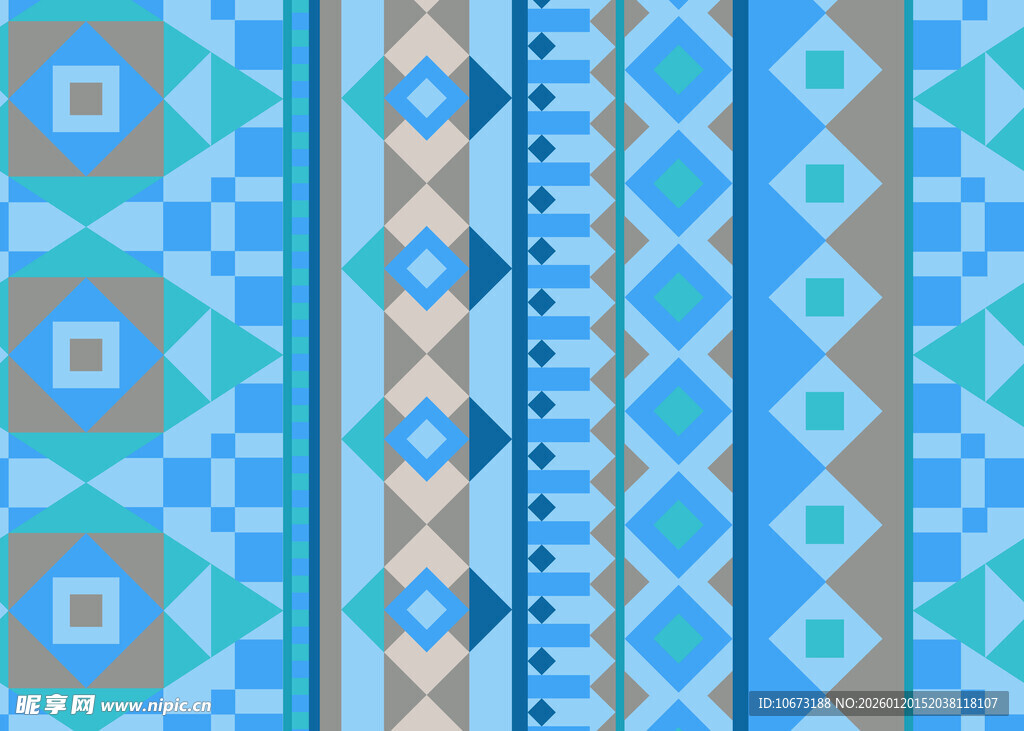 蓝调几何图案布料纹理