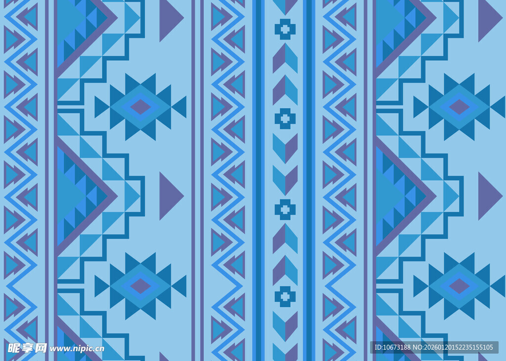 蓝紫色几何图案民族风纹理