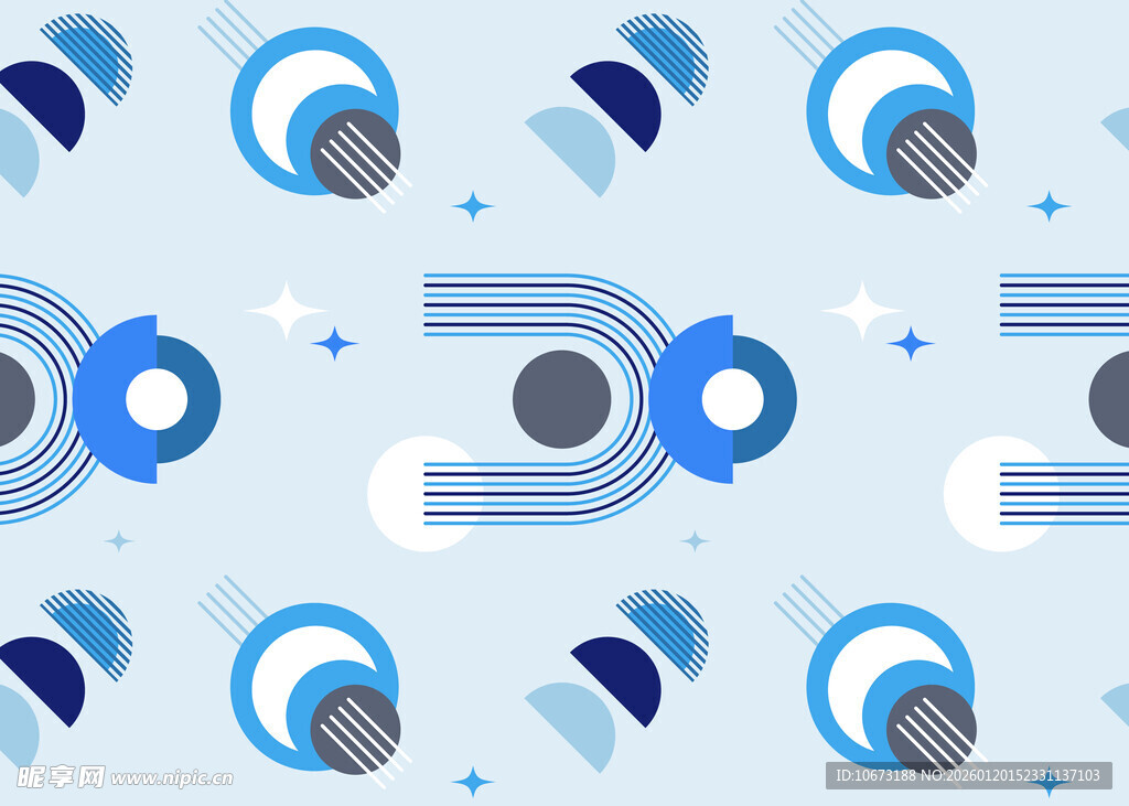 蓝色科技风几何图案背景