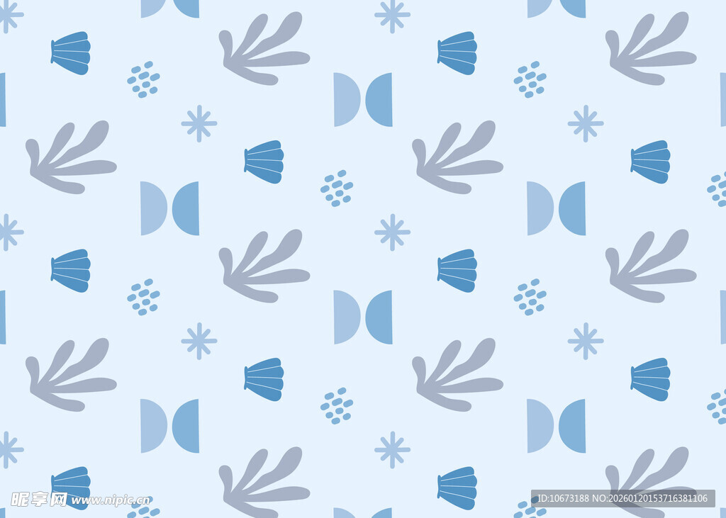 浅蓝色海洋风图案背景