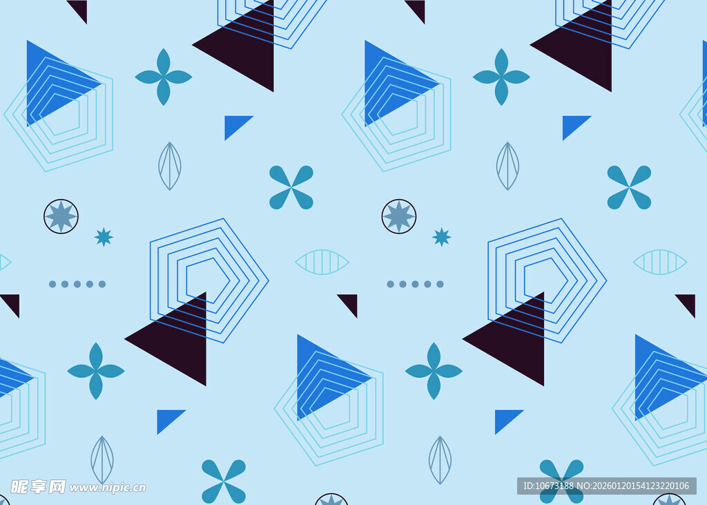 浅蓝色几何图案背景