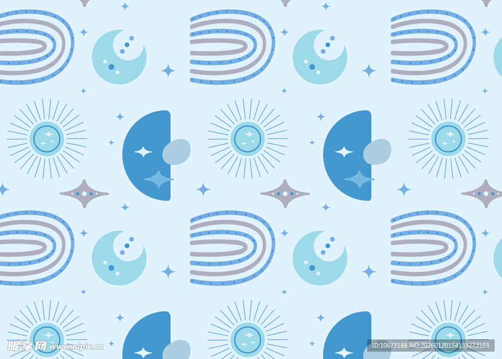 梦幻星空几何图案背景