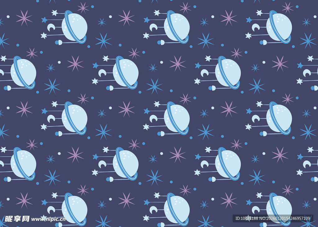 梦幻星空热气球图案背景