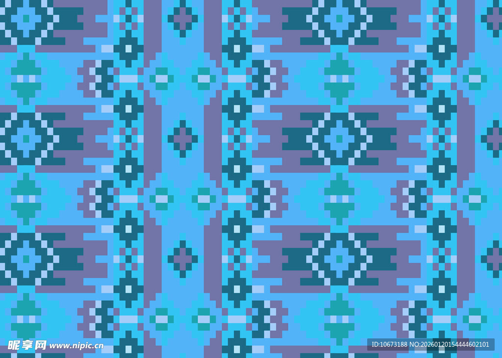 蓝紫色几何图案民族风纹理