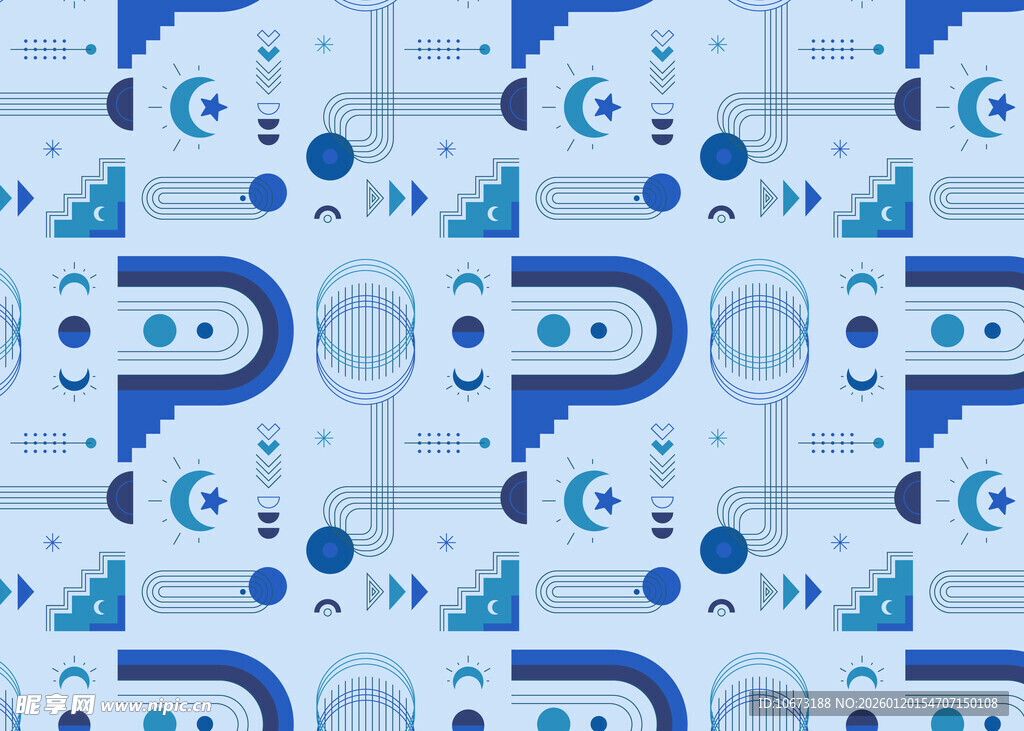 蓝白几何抽象图案背景