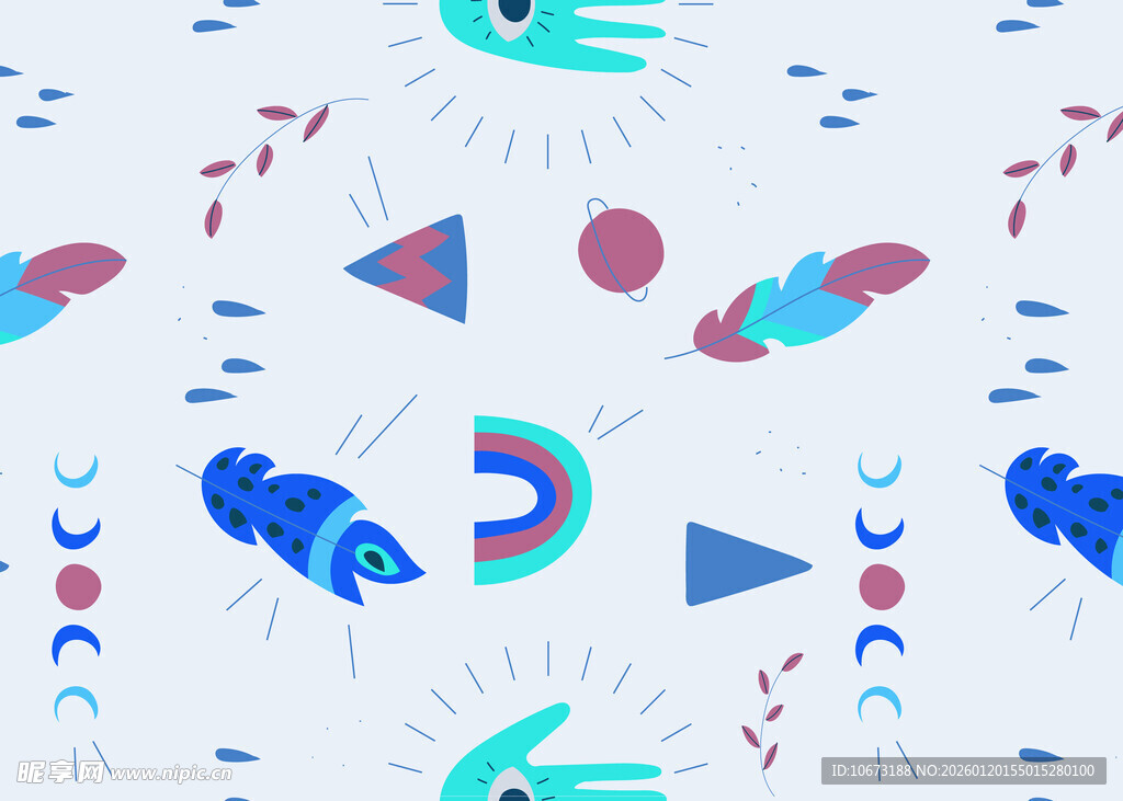 抽象几何元素图案设计