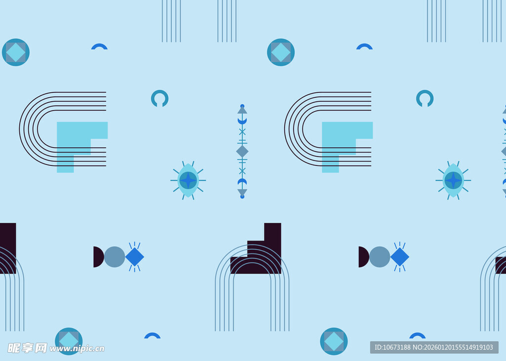 几何图案浅蓝色背景图