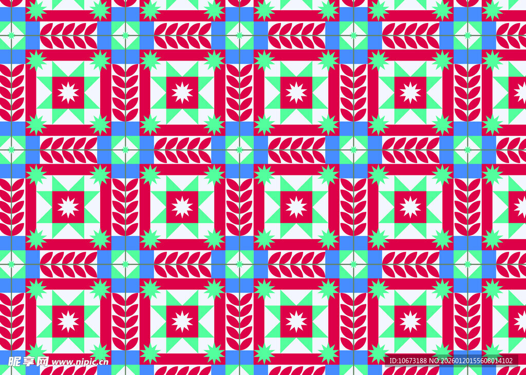 红蓝几何图案无缝背景