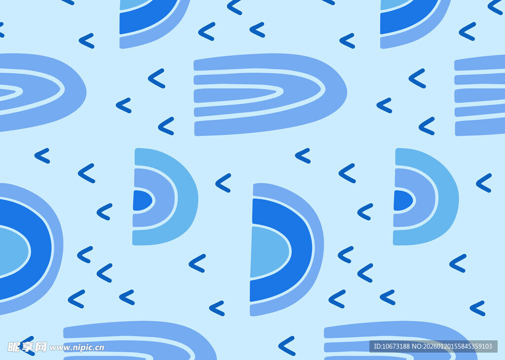 蓝调几何图案背景设计