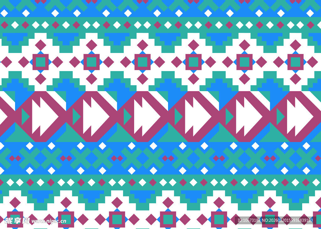几何图案民族风彩色背景