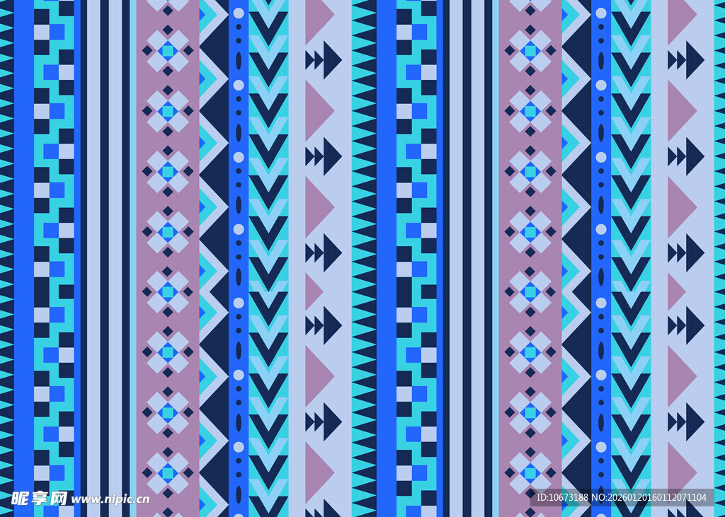 蓝粉几何图案条纹背景