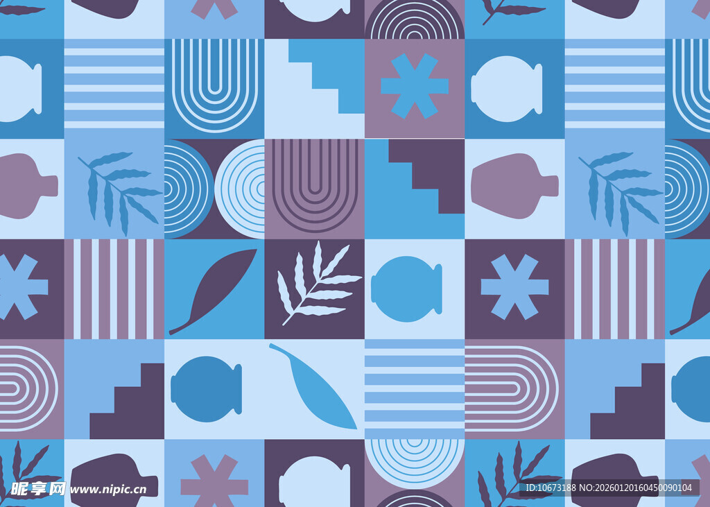 几何图案拼接背景图