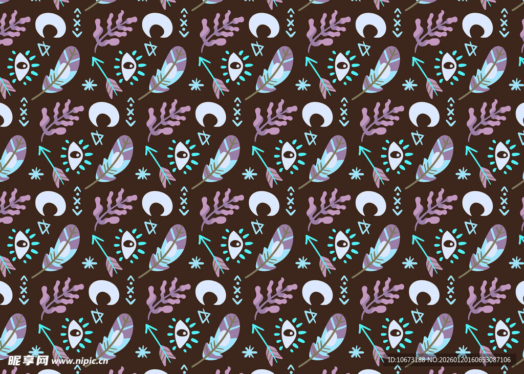 复古风花卉几何图案纹理