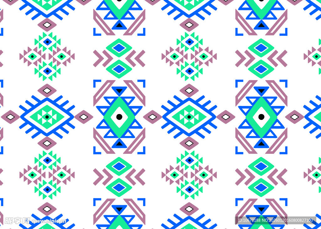 民族风几何图案纹理背景