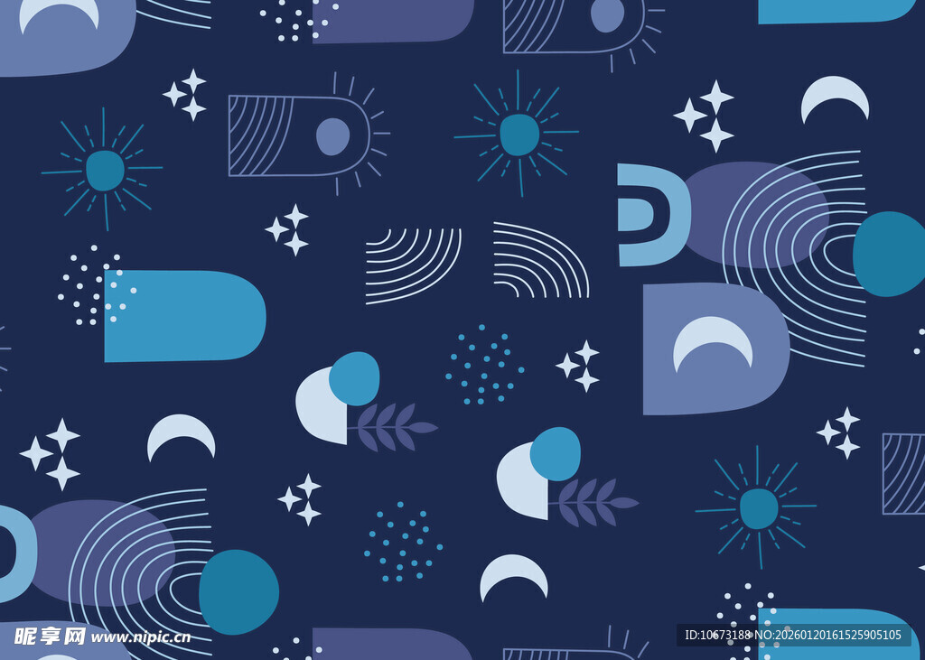 深蓝几何图案抽象背景图