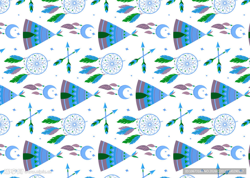 几何图案拼接的多彩背景