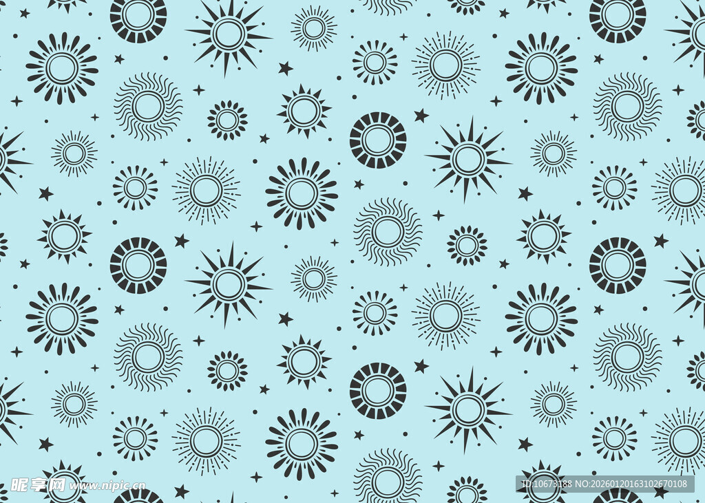 浅蓝色花朵图案背景