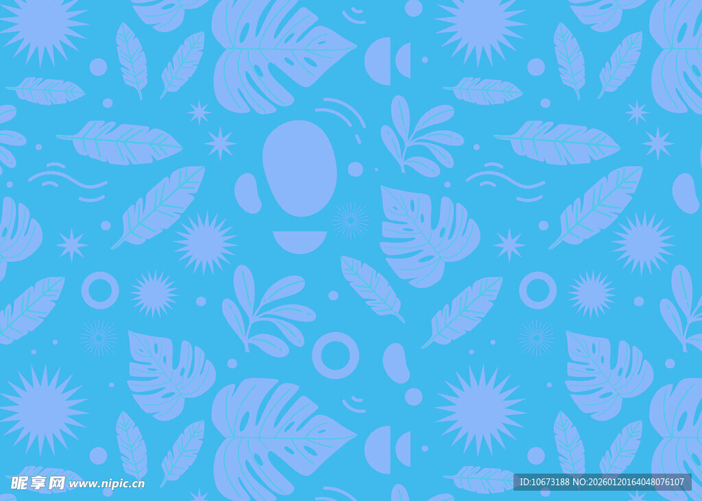 蓝紫色植物图案背景