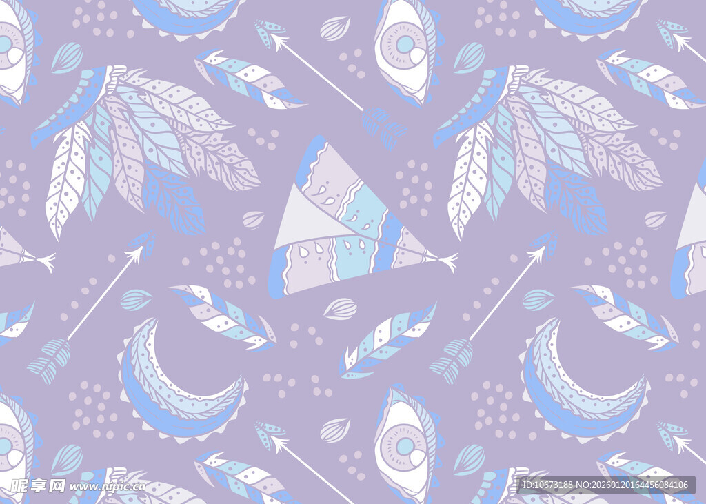 淡紫色羽毛图案精美背景