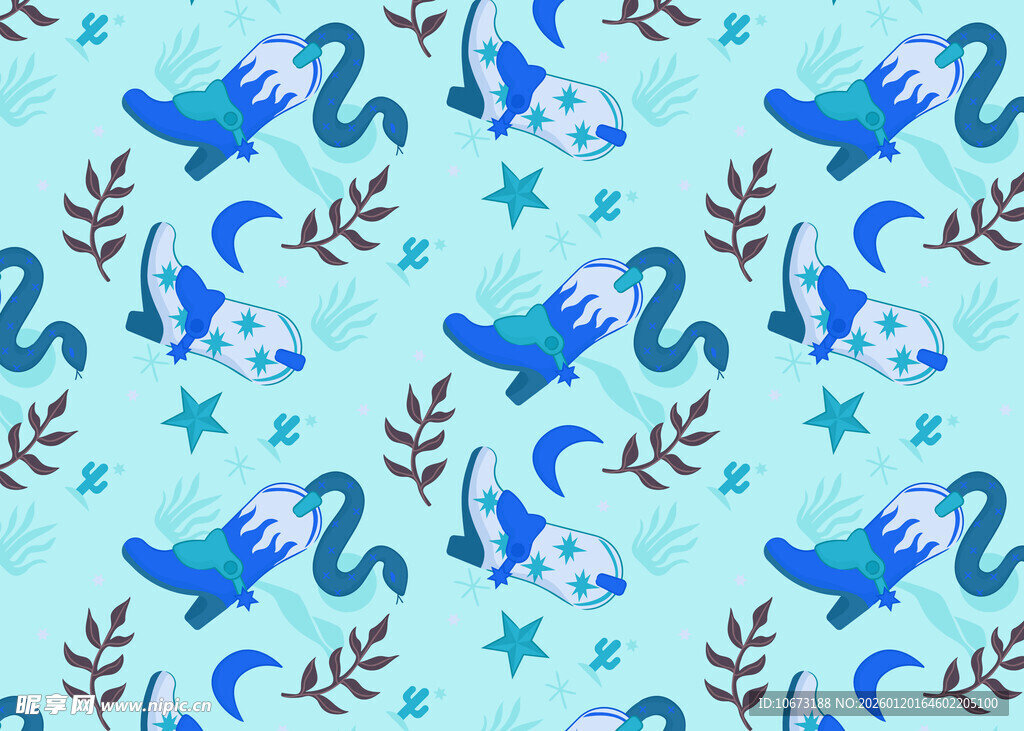 海洋主题卡通图案背景