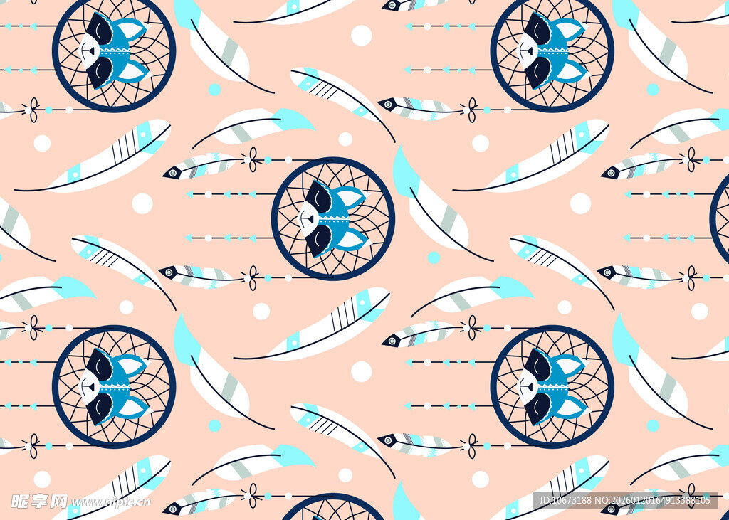 海洋元素图案印花设计