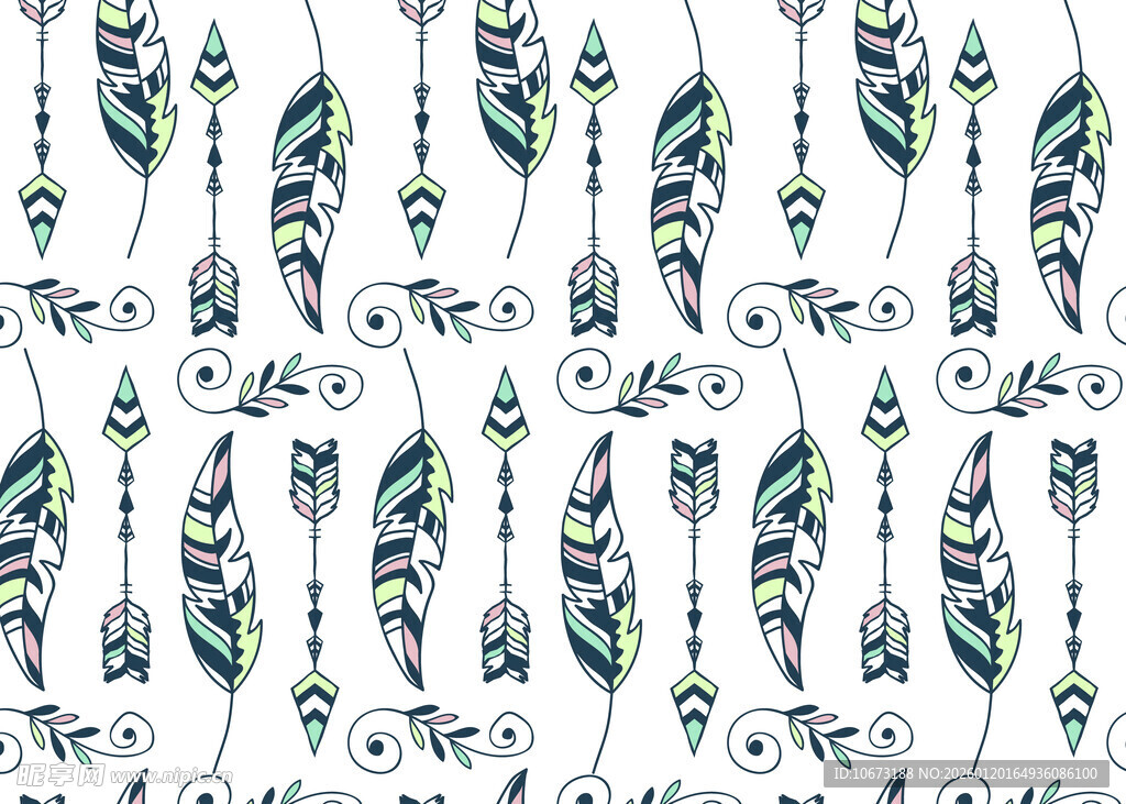 羽毛图案装饰背景图