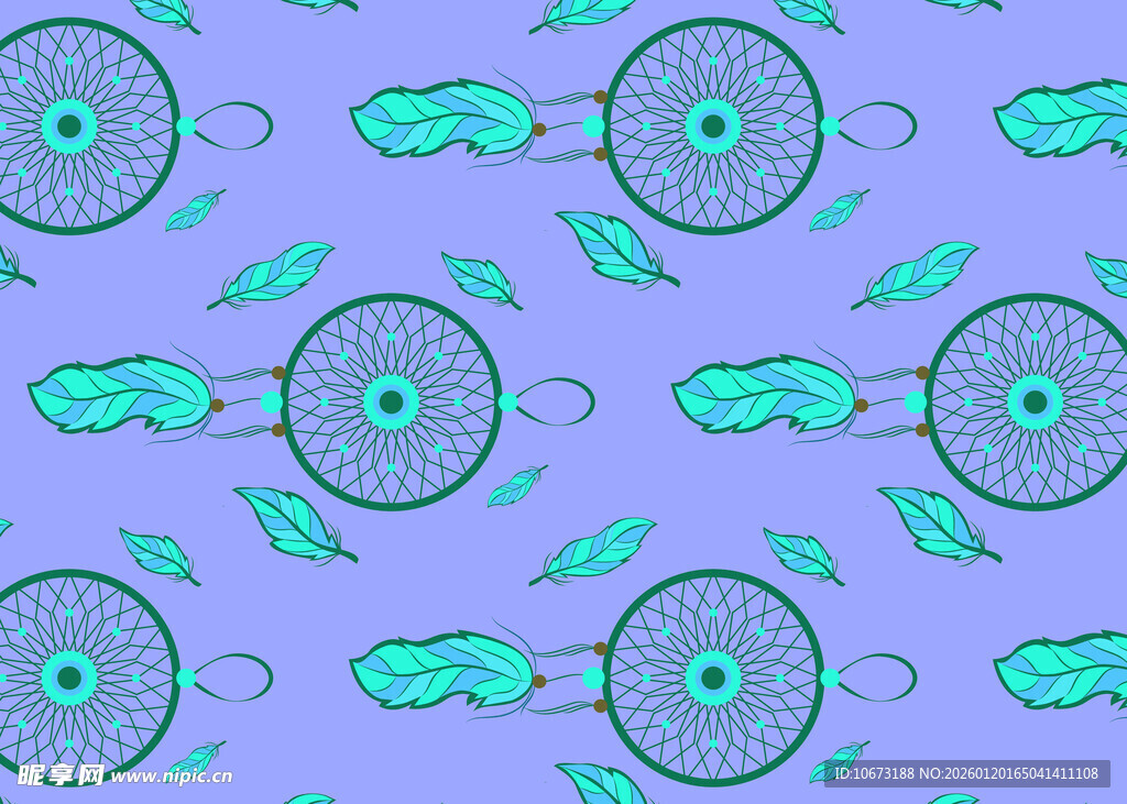 蓝紫色调的轮与云图案