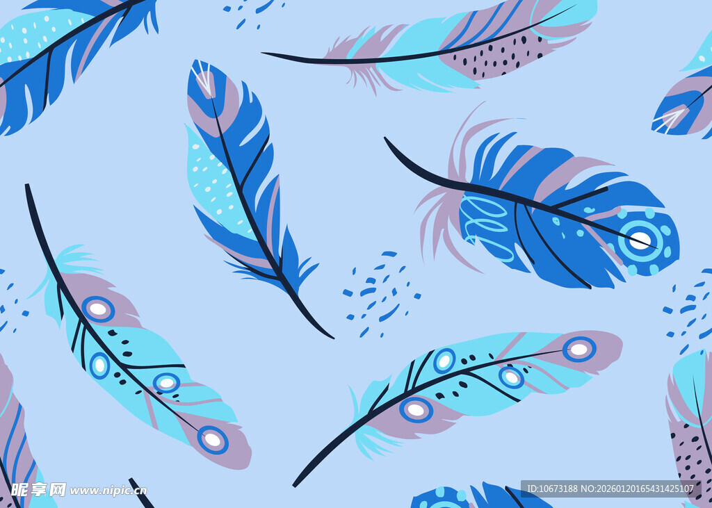 梦幻羽毛图案背景