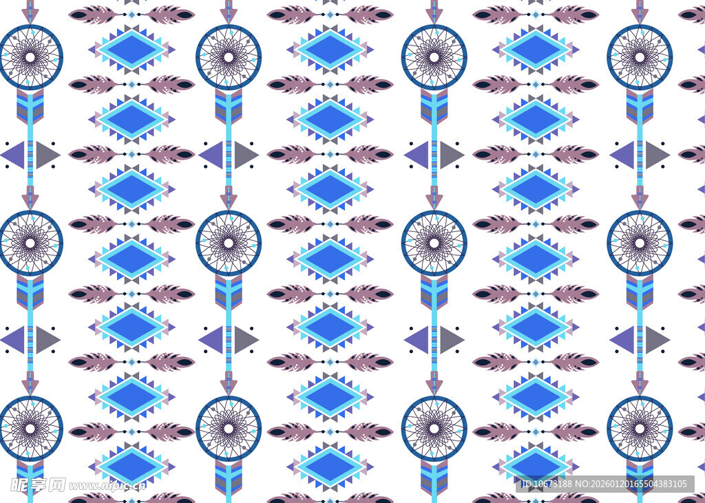 几何图案蓝色线条装饰图