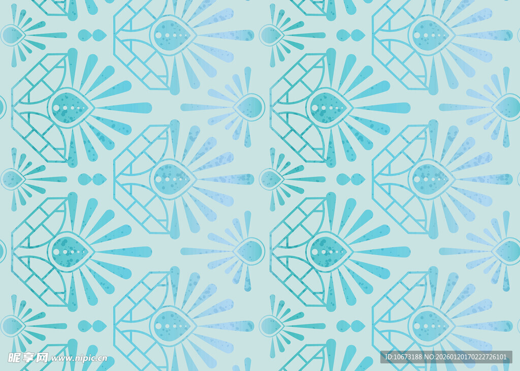 浅蓝色几何花纹图案背景
