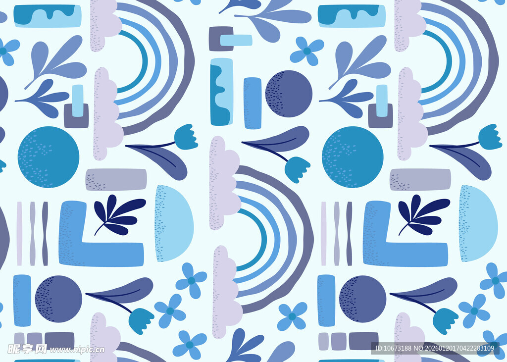 蓝紫色几何图案装饰背景