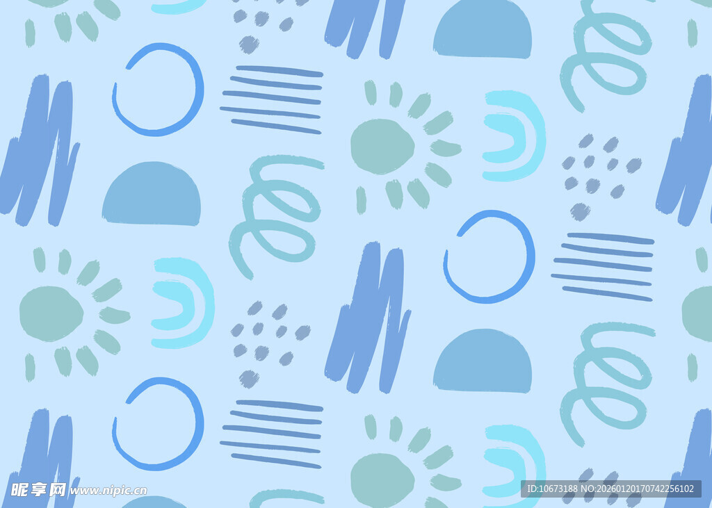 简约蓝绿几何抽象图案背景