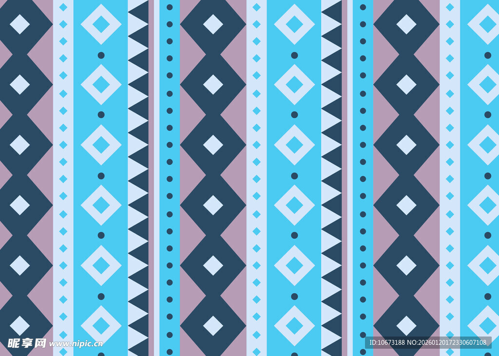 几何图案民族风无缝背景