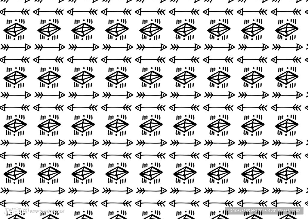 复古风格无缝几何图案