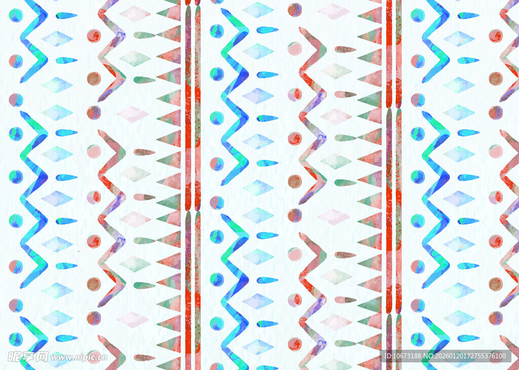 多彩几何条纹图案设计