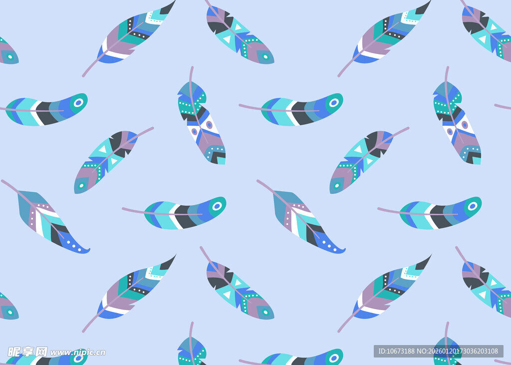 梦幻羽毛图案背景